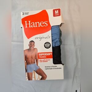 Hanes Supersoft Trunks 3-Pack Mens M